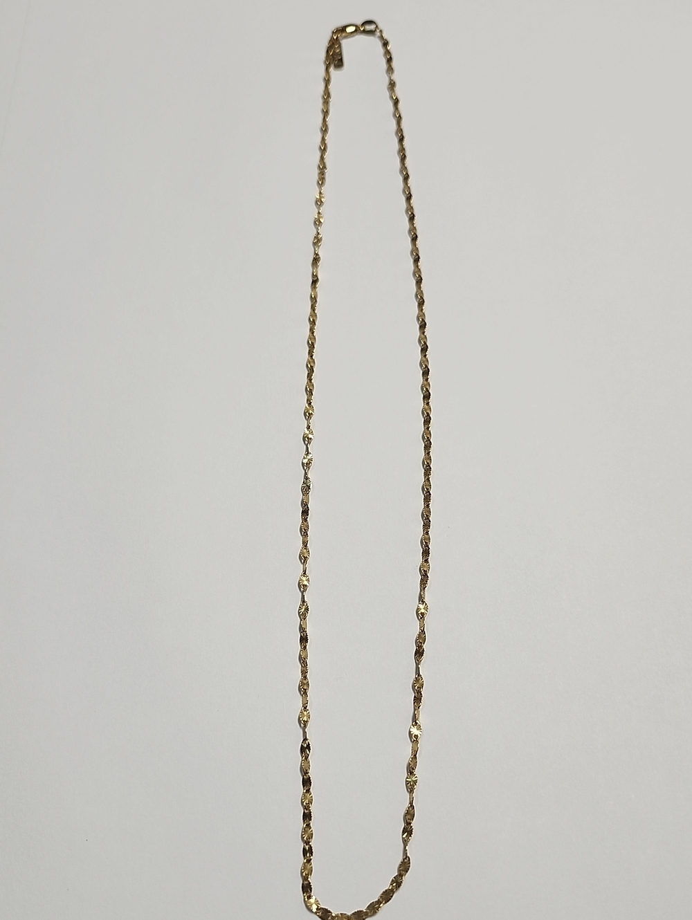 MAJ Gold Over Sterling Silver Chain Necklace 20" Length